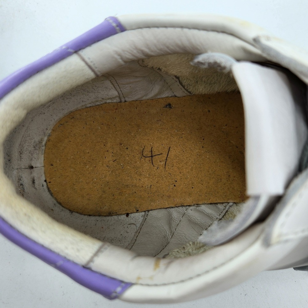 Golden Goose Superstar Sneakers Women 41 White Purple Distressed Leather Italy - Picture 13 of 14